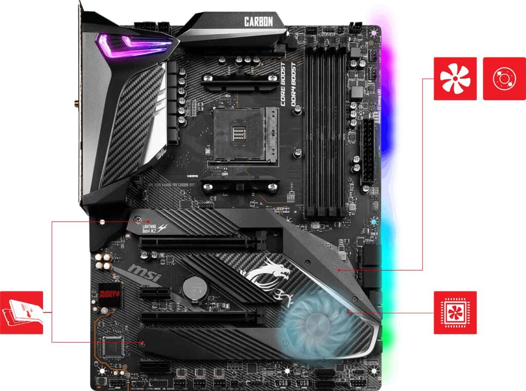  MSI MPG 570 GAMING PRO CARBON WIFI (Best Motherboards For 5800x)